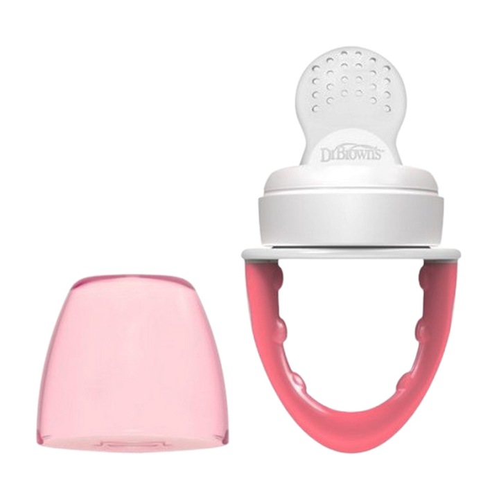 Dispozitiv de hranire din silicon pentru bebelusi, Dr. Brown's TF005, Roz
