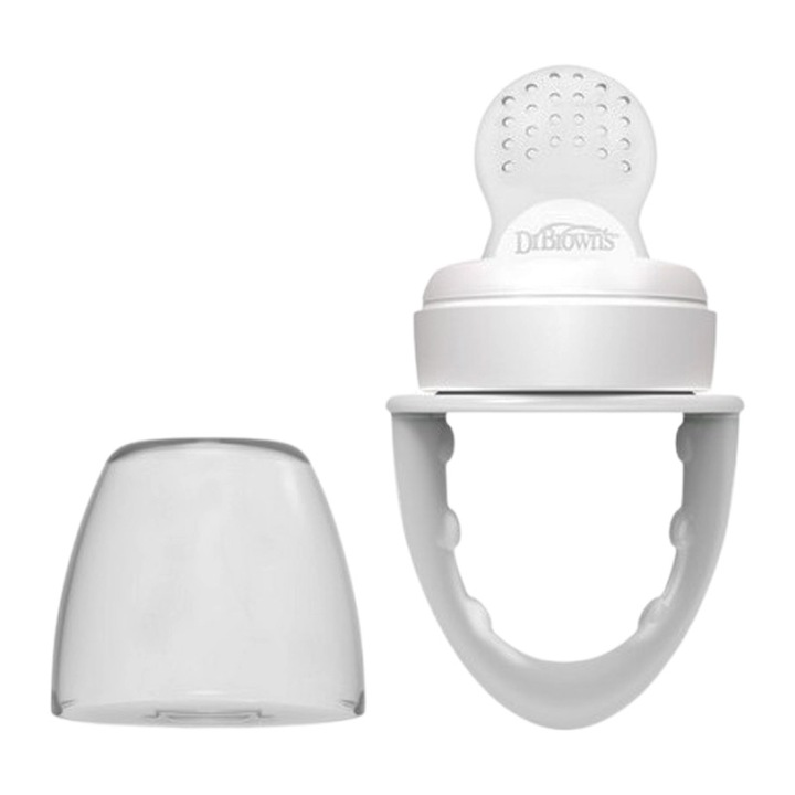 Dispozitiv de hranire din silicon, Dr. Brown's Fresh Firsts, fara BPA, Gri