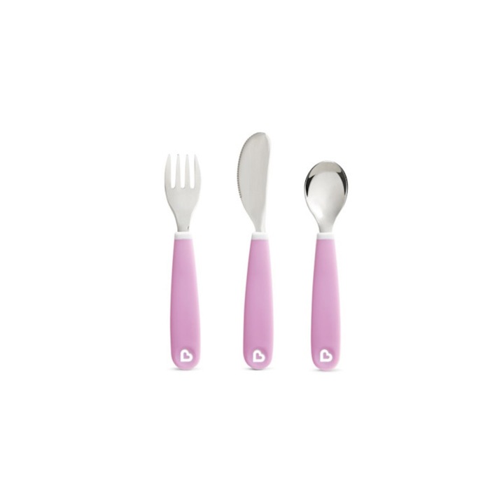 Set 3 Tacamuri Metalice pentru Bebelusi Munchkin Splash, 18 luni+, Mov