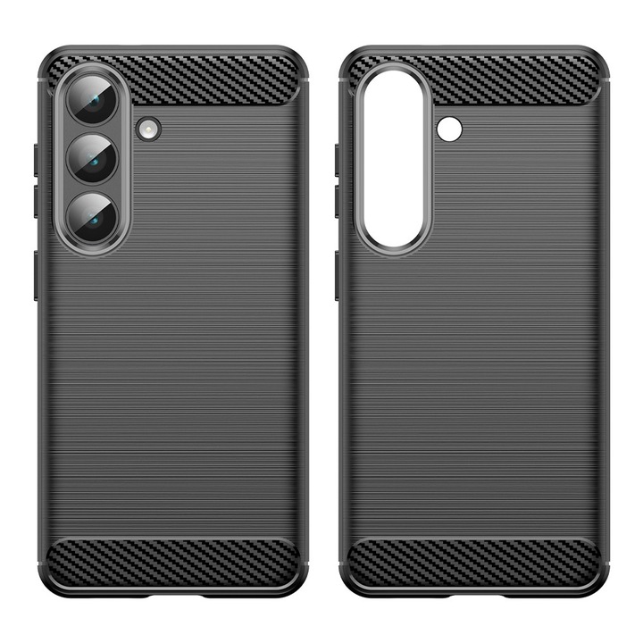 Калъф Carbon Съвместим с Samsung Galaxy S26, противоударен, дълготраен силиконов калъф, черен