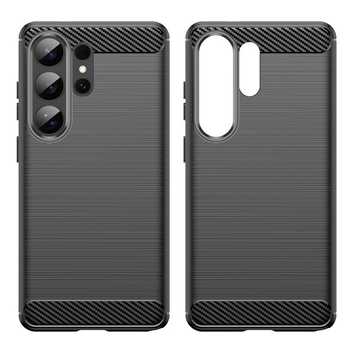 Калъф Carbon за Samsung Galaxy S26 Ultra, противоударен, дълготраен силиконов калъф, черен