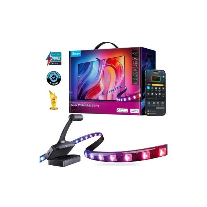 Accesorii TV, Govee, Backlight 3 Pro, 16-bit, multicolor, 55x65 inches