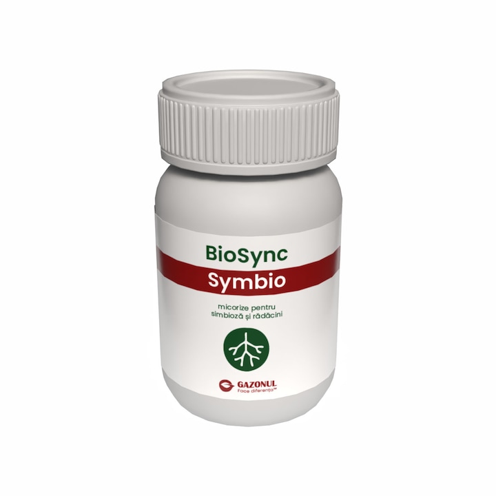 Îngrășământ BioSync Symbio, Gazonul, 10 g, bacterii și ciuperci benefice, pentru creșterea imunității, 100 m²