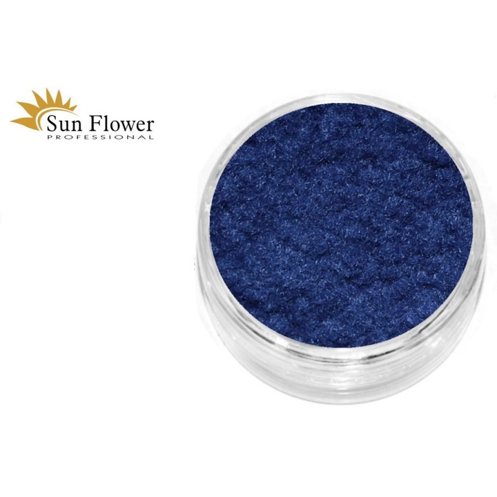 Прах за нокти Sun Flower, кадифен ефект, WE16 Син