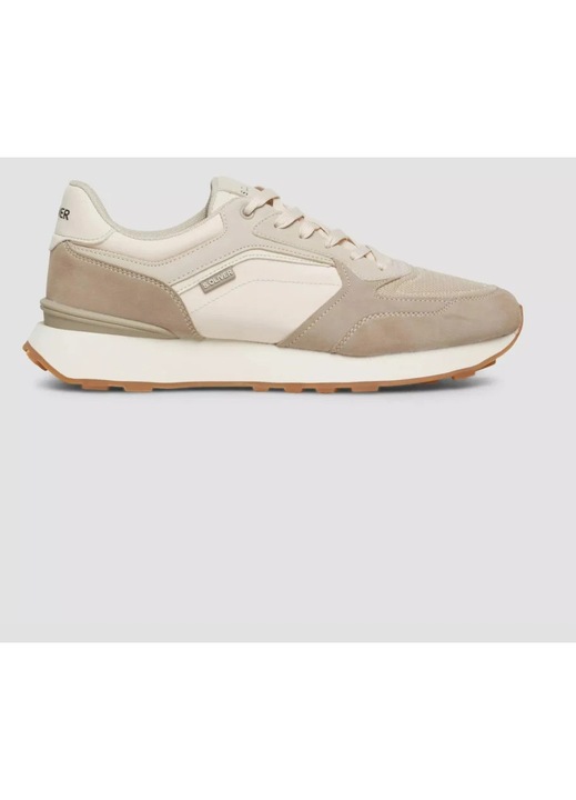 S.Oliver Sneakers casual barbati cu siret, Bej, Bej