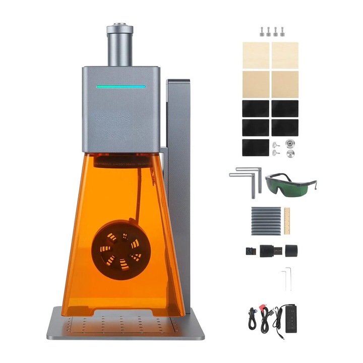 Gravor laser portabil, 12 W, viteza 5000 mm/s, suprafata lucru 100 x 100 mm, pentru lemn, acrilic, piele, panza