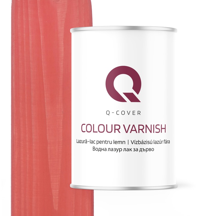 Lac pentru lemn, Q-Cover, Corai H6029, semimat, 1L