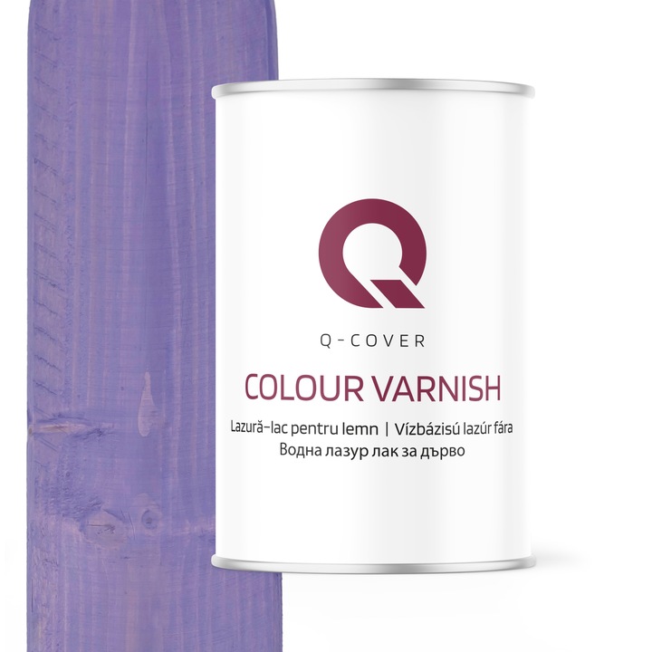 Lac pentru lemn Q-Cover, Lavanda, 1L, satinată, pentru interior și exterior