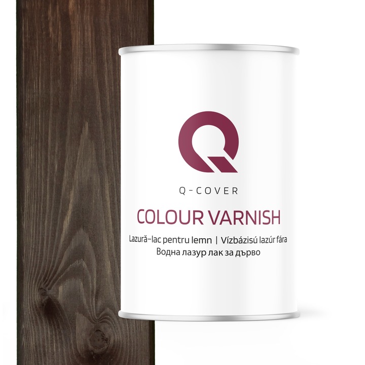 Lazură pentru lemn, Q-Cover, Palisandru, semimat, 1L