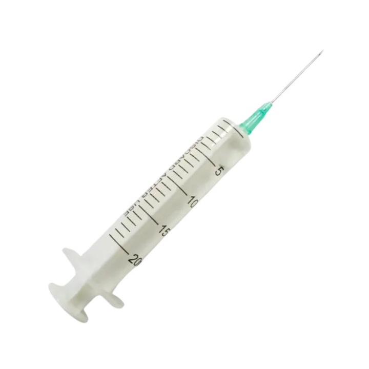 Seringă 20 ml cu ac G21 (0, 80x40mm), set 100 buc, Golden Protect