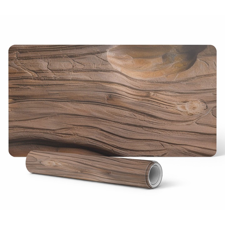 Mousepad Tulup, protectie birou, model lemn, 120x60cm, vinil, rezistent la decolorare, 1,6mm