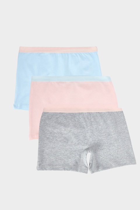 LC WAIKIKI, Set de boxeri - 3 perechi, Roz pastel, Albastru deschis, 146-152 CM