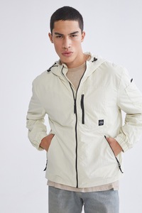LC WAIKIKI, Jacheta cu gluga si fermoar, Bej deschis, 2XL