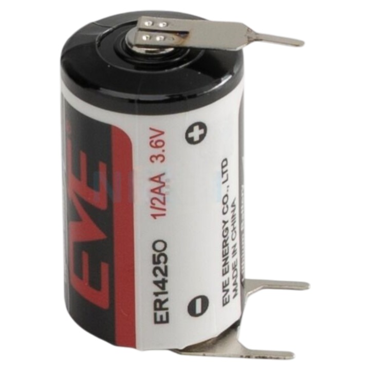 Baterie litiu EVE ER14250 3.6V 1200mAh 1/2AA 3 pini