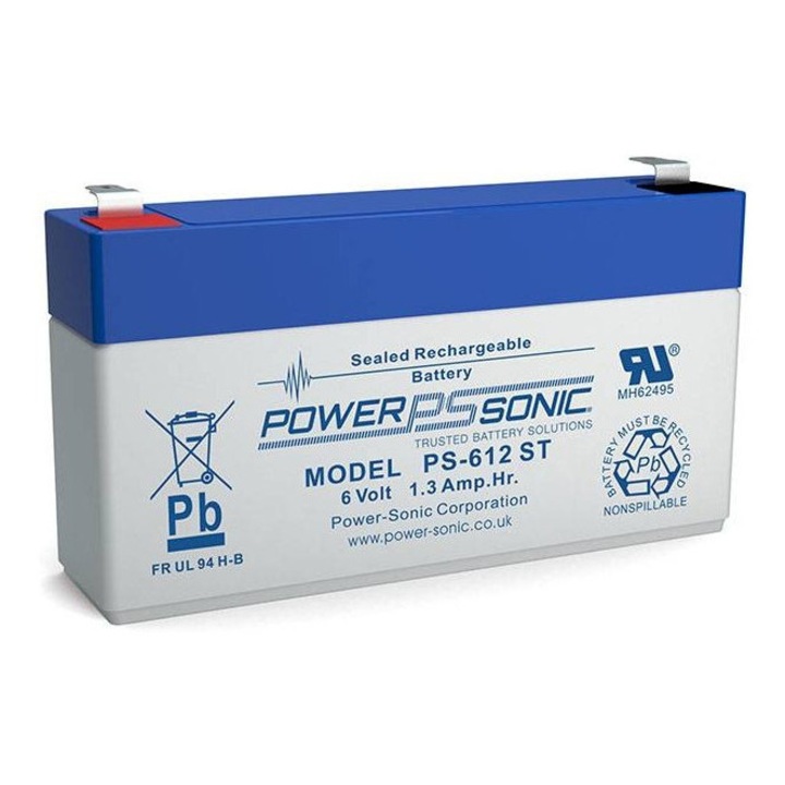Acumulator Power-Sonic PS-612ST 6V 1.3Ah AGM, pentru UPS, iluminare de urgență, 97x25x56mm