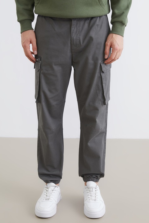 LC WAIKIKI, Pantaloni cargo cu talie medie, Kaki