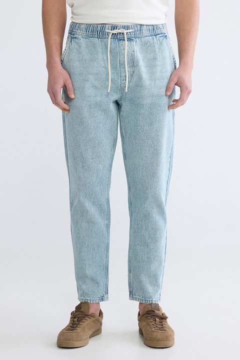 LC WAIKIKI, Blugi regular fit cu snururi, Albastru deschis melange