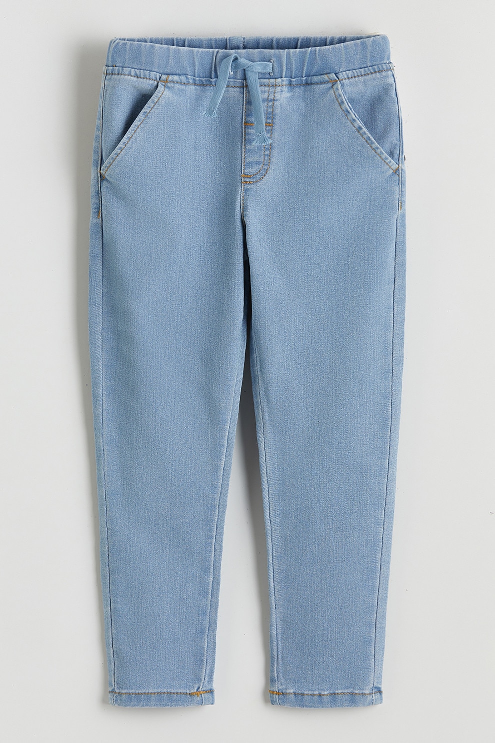 LC WAIKIKI, Blugi conici cu snur, Albastru deschis, 110-116 CM