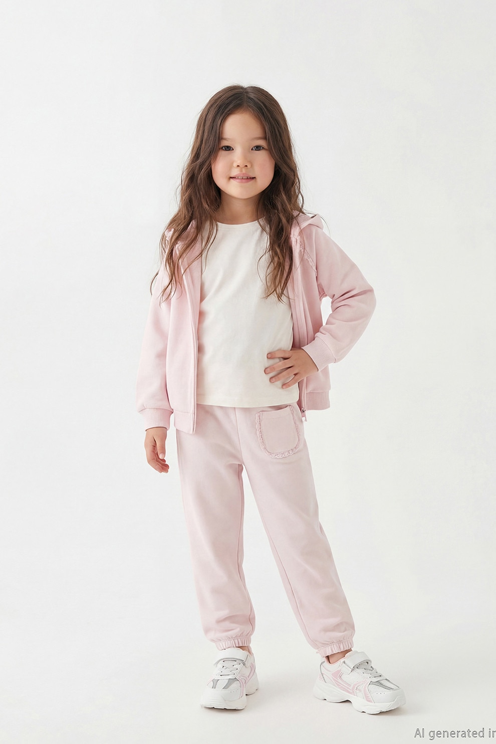 LC WAIKIKI, Pantaloni de trening regular fit, Roz pastel, 98-104 CM