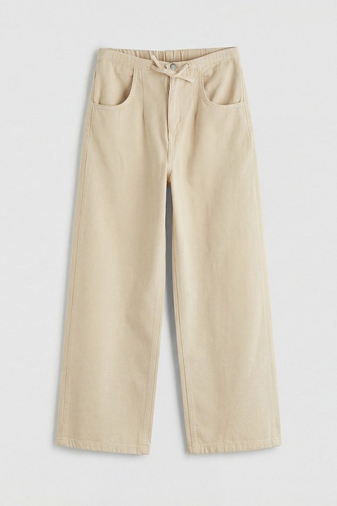 LC WAIKIKI, Blugi cu croiala ampla si snur de ajustare, Bej deschis