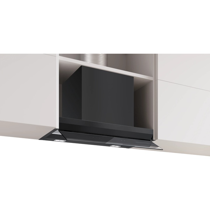 Hota incorporabila Bosch DBB67DP60, Putere de absorbtie 699 mc/h, Iluminare LED, EcoSilence Drive, Touch control, Smart hood automatic, Home Connect, Clasa A, 60 cm, Negru mat.