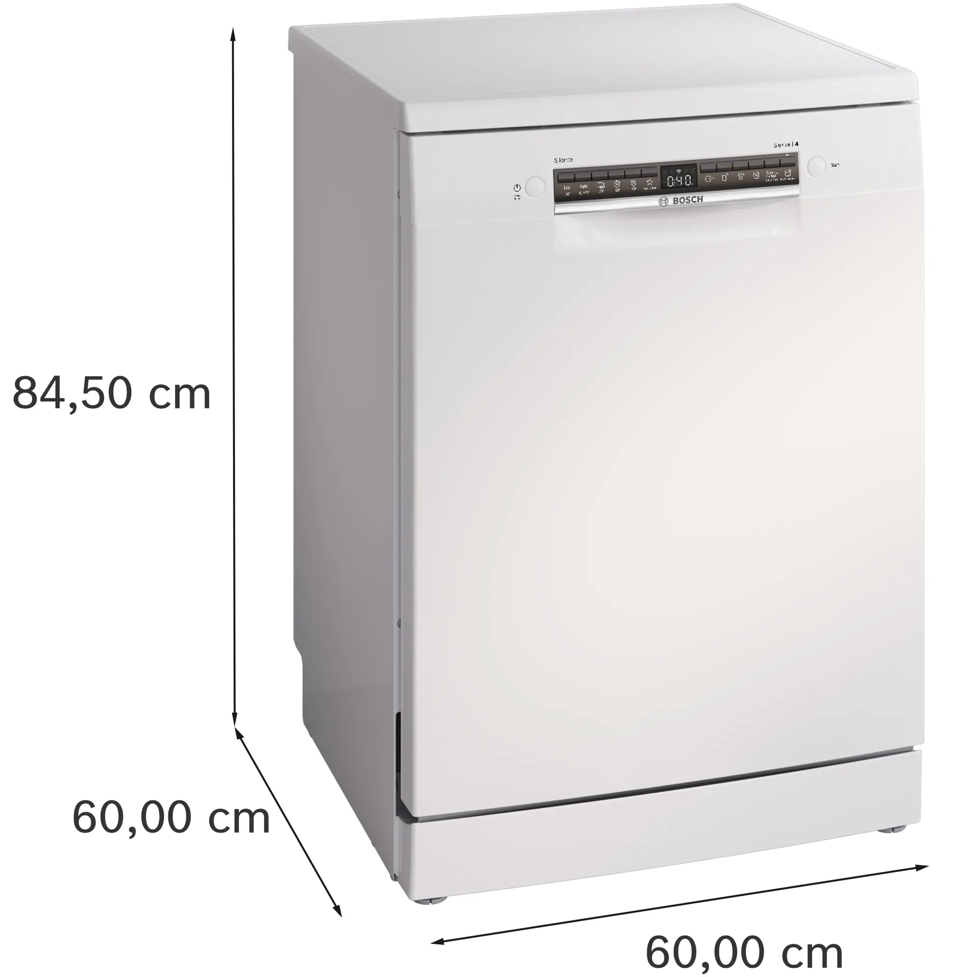Masina de spalat vase Bosch SMS4HVW14E, 14 seturi, 6 programe, Home Connect, ExtraDry, Hygiene Plus, EcoSilence Drive, DosageAssist, Clasa C, 60 cm, Alb.