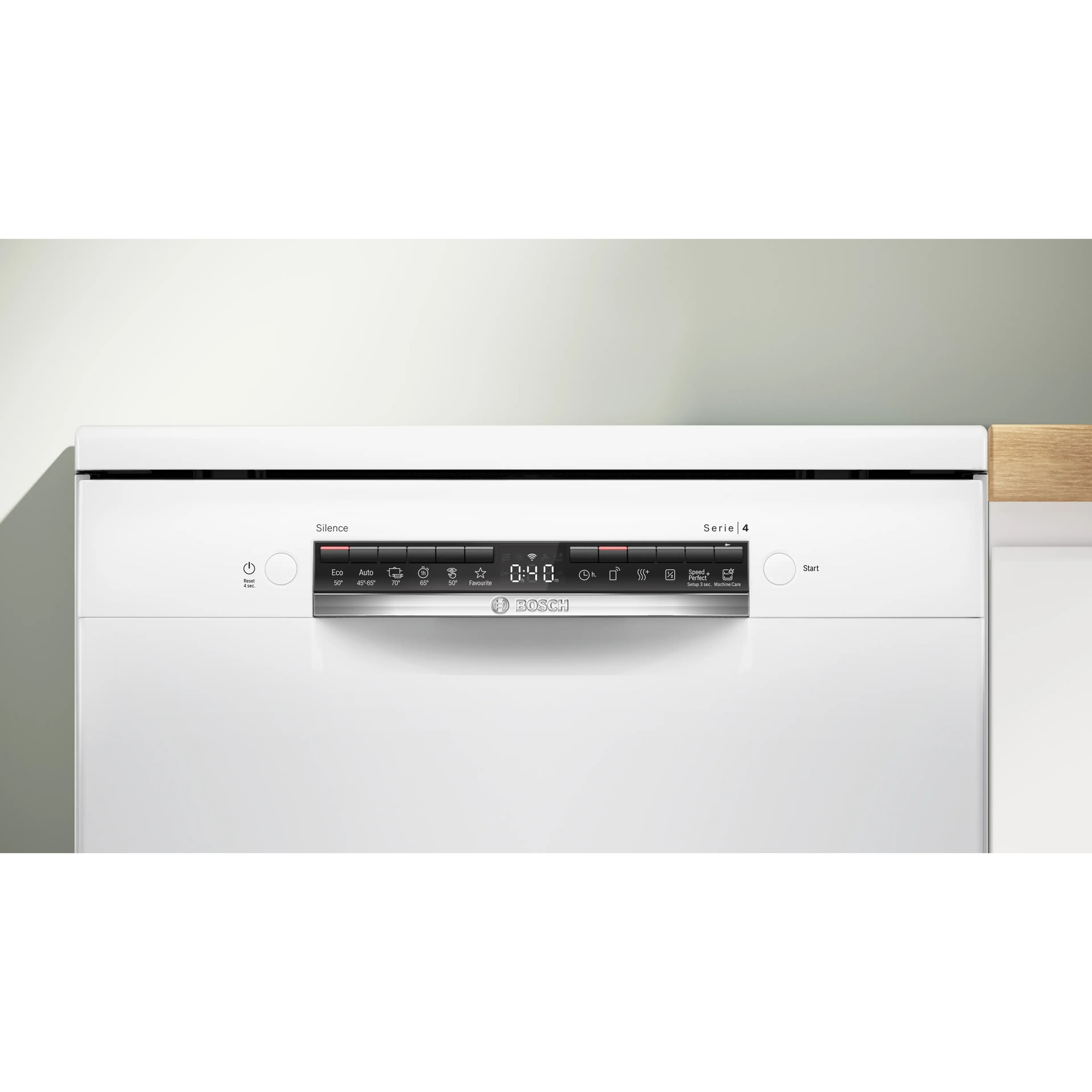 Masina de spalat vase Bosch SMS4HVW14E, 14 seturi, 6 programe, Home Connect, ExtraDry, Hygiene Plus, EcoSilence Drive, DosageAssist, Clasa C, 60 cm, Alb.