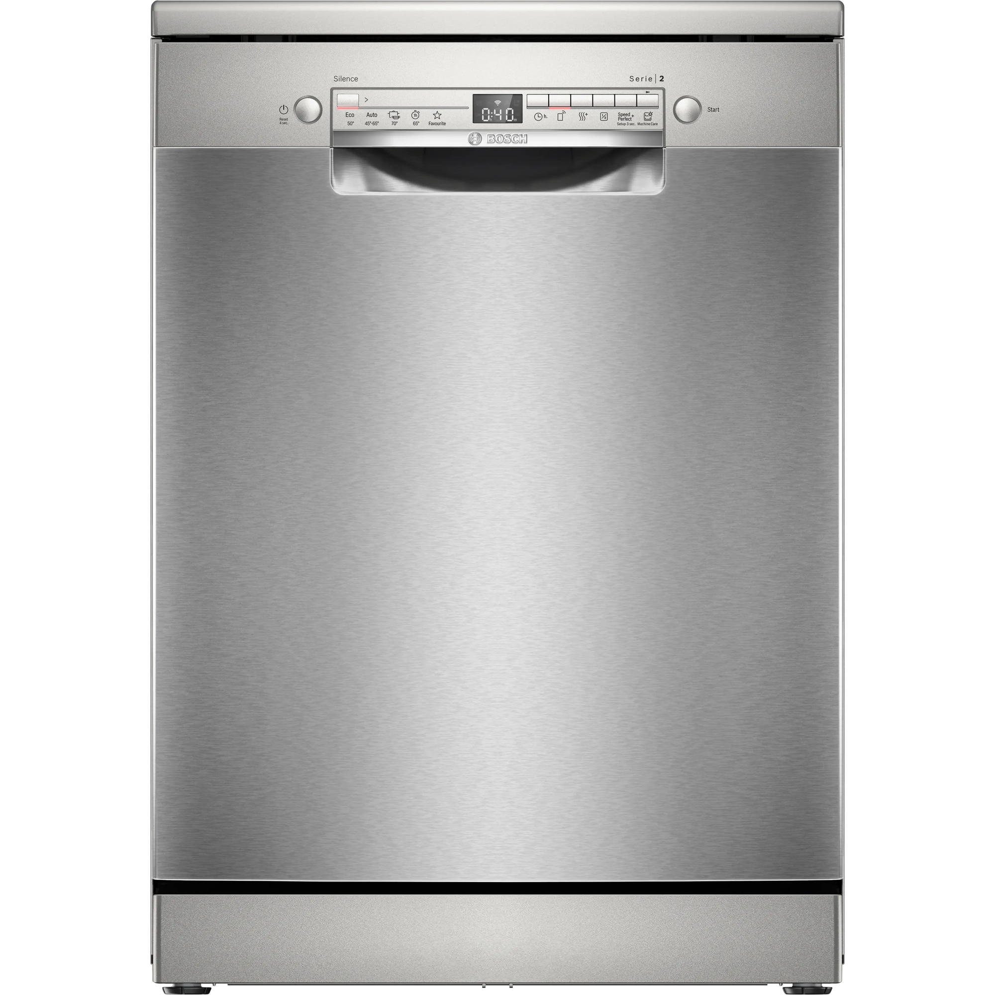 Masina de spalat vase independenta Bosch Serie 2 SMS2HTI06E, 60cm, 2400W, Clasa C, 13 seturi, 5 programe, Argintiu