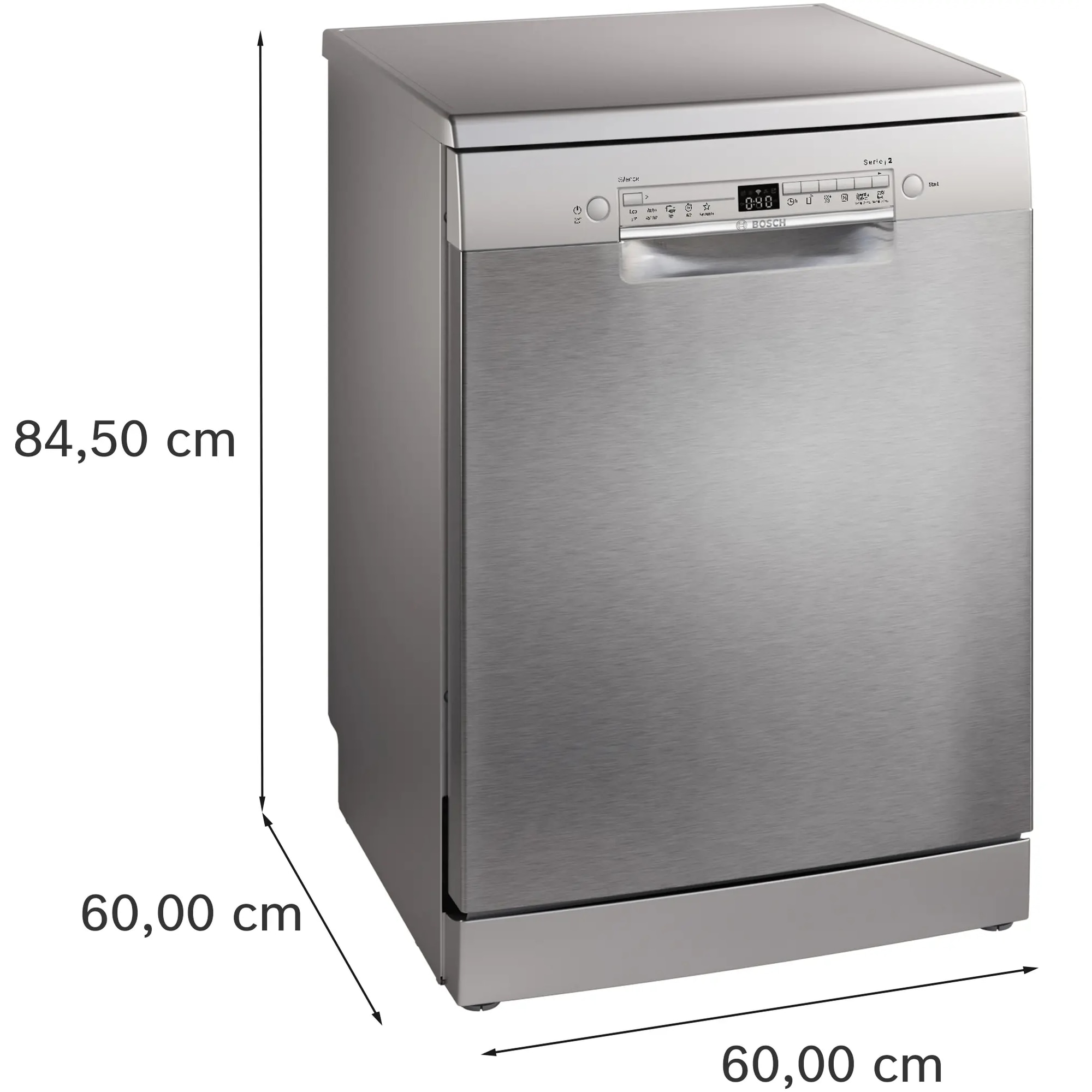 Masina de spalat vase independenta Bosch Serie 2 SMS2HTI06E, 60cm, 2400W, Clasa C, 13 seturi, 5 programe, Argintiu