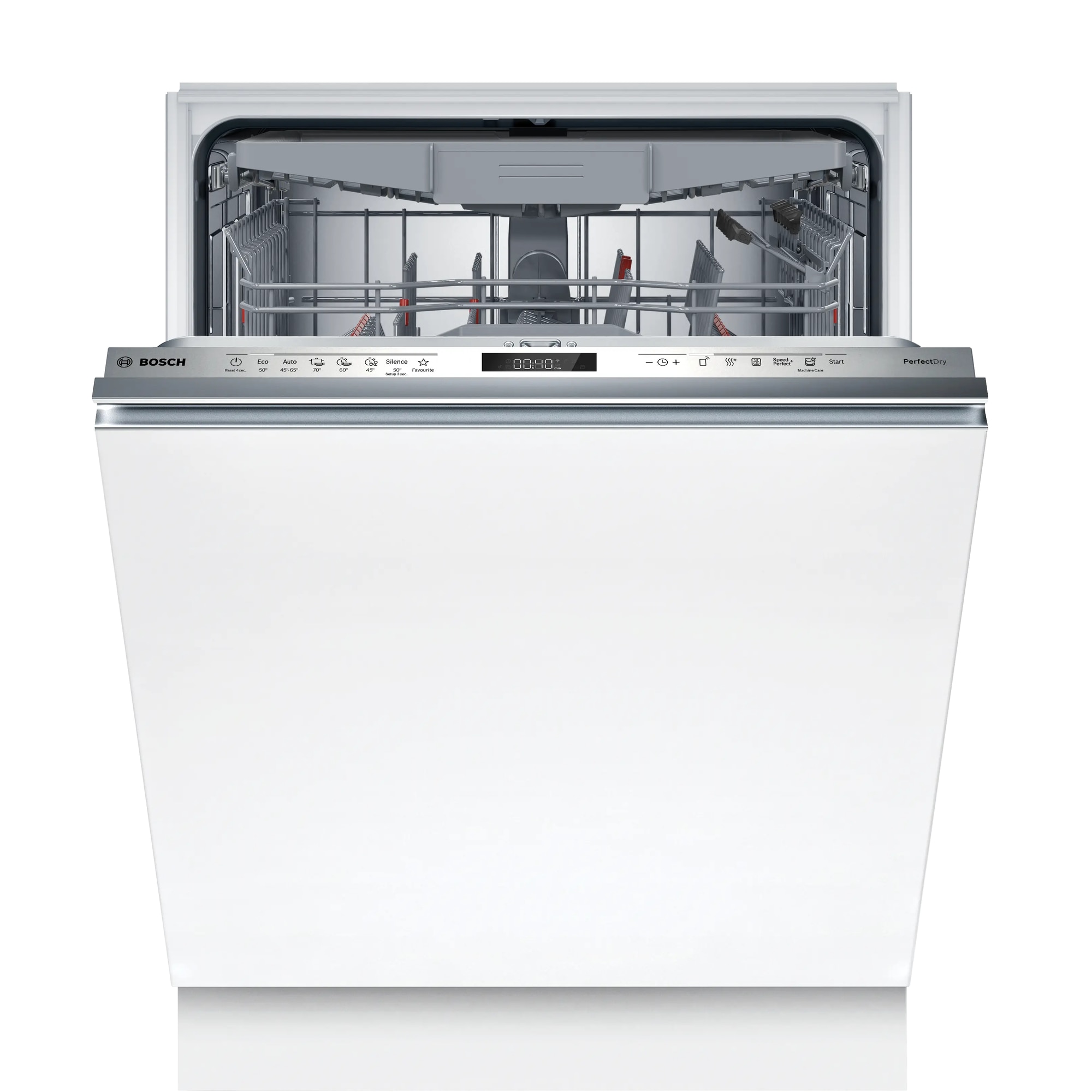 Masina de spalat vase incorporabila Bosch SMH6ZCX24E, 14 seturi, ExtraDry, Home Connect, Hygiene Plus, Silence Pro, EcoSilence Drive, DosageAssist, Touch control, Status light, Clasa B, 60 cm.