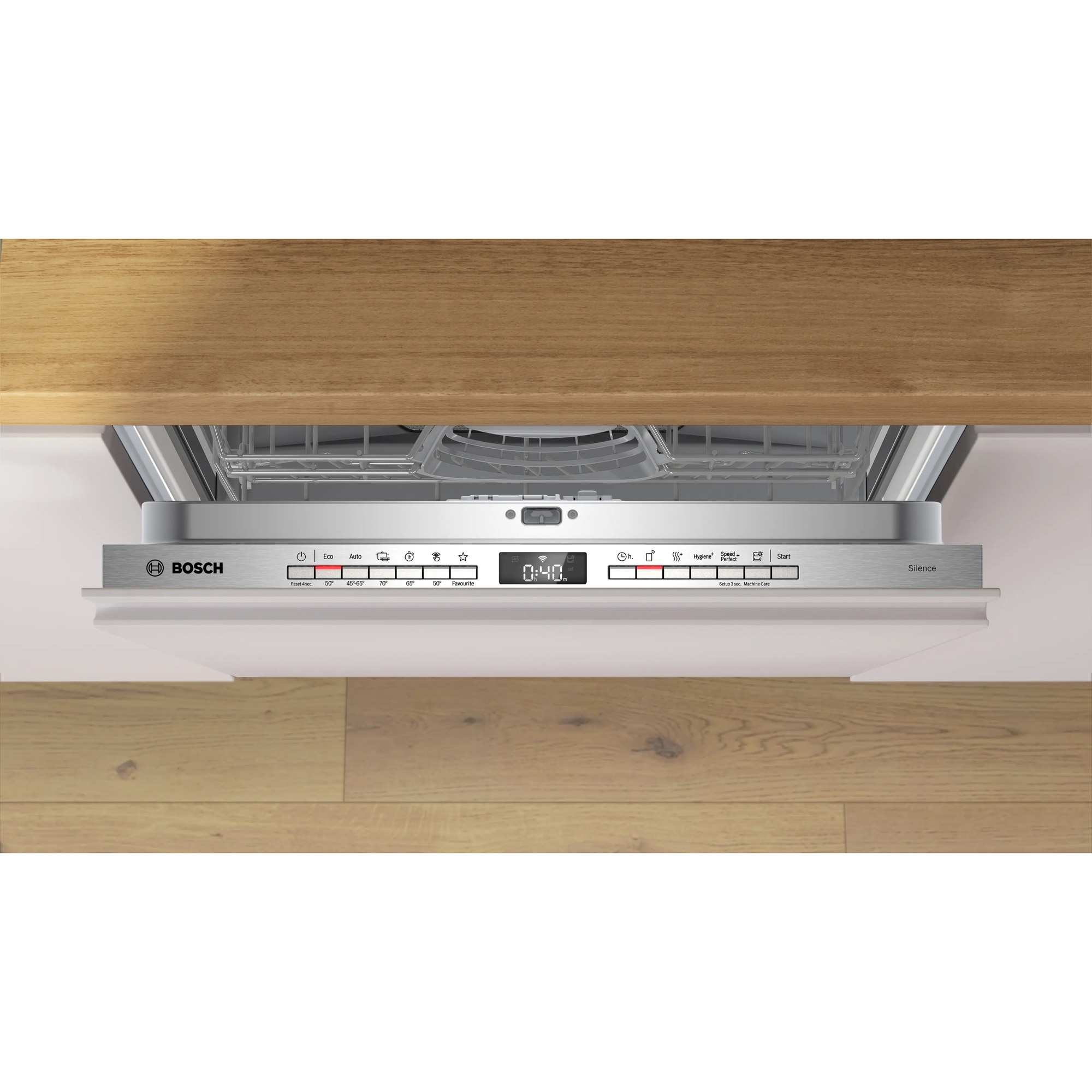 Masina de spalat vase complet incorporabila Bosch Serie 4 SMV4HVX12E, 60cm, 14 seturi, 7 programe, Alb