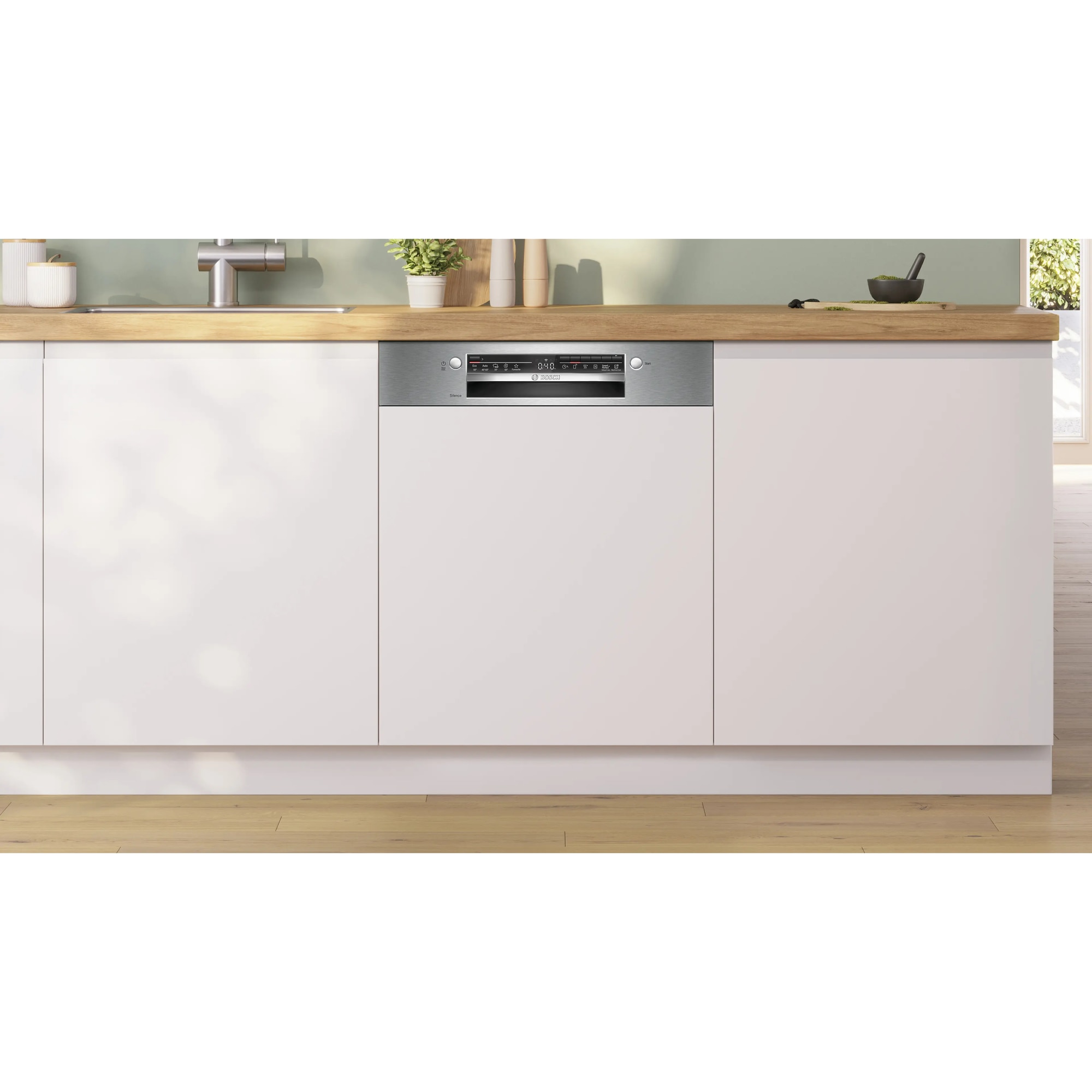 Masina de spalat vase incorporabila Bosch SMI2HTS06E, 13 seturi, 5 programe, Clasa C, 60 cm, EcoSilence Drive, Siguranta copii, Home Connect
