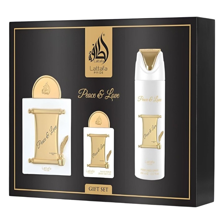 Lattafa Pride Peace & Love parfüm ajándékszett, EDP orientális, 100ml + 20ml