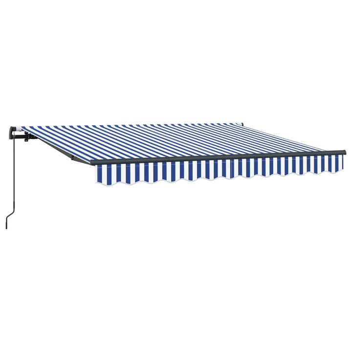 Cortina Retractabila vidaXL, Manual albastru 250 x 200 cm tesatura