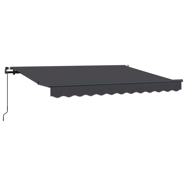 Cortina Retractabila vidaXL, Manual Antracit 300 x 200 cm tesatura
