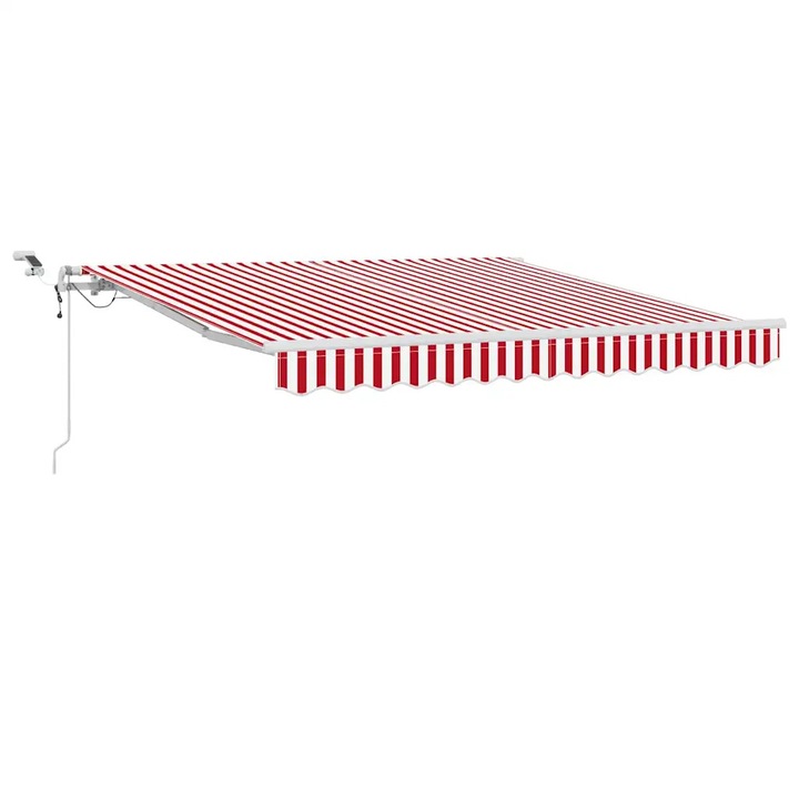 Cortina Retractabila vidaXL, Rosu si Alb 350 x 250 cm