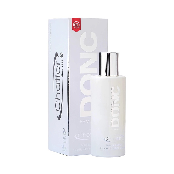 CHATLER Donc Femme női parfüm, EDP, 100 ml, gyümölcsös és virágos jegyek, Lengyelország