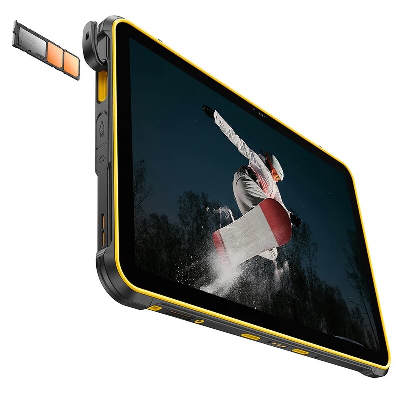 Tableta Ulefone RugKing Pad 2 Pro, Procesor Unisoc T7250, Ecran HD+ 90Hz 10.1", 8GB RAM, 256GB Flash, 48MP, GPS, 4G, NFC, Android Galben