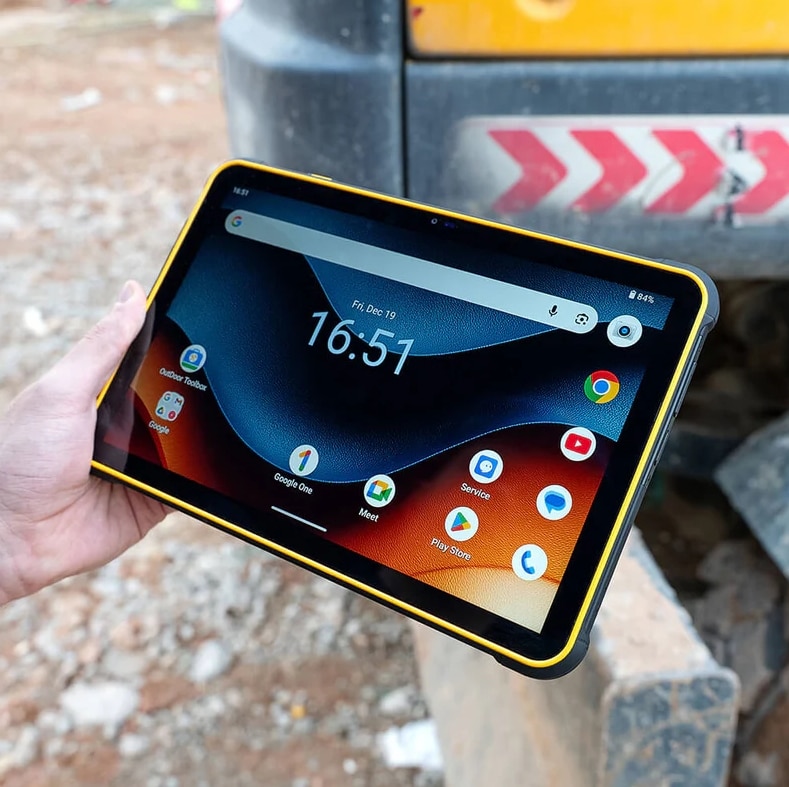 Tableta Ulefone RugKing Pad 2 Pro, Procesor Unisoc T7250, Ecran HD+ 90Hz 10.1", 8GB RAM, 256GB Flash, 48MP, GPS, 4G, NFC, Android Galben