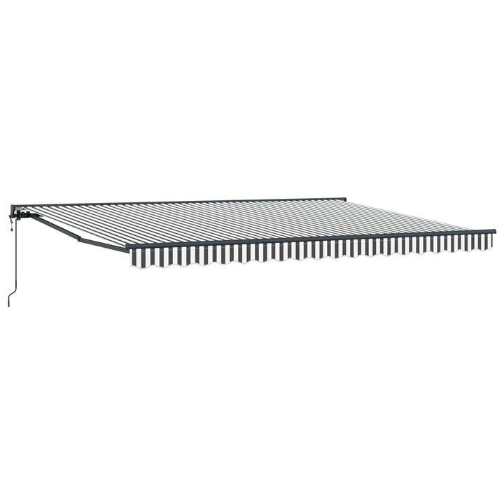 Cortina Retractabila vidaXL, Antracit si Alb 450 × 300 cm