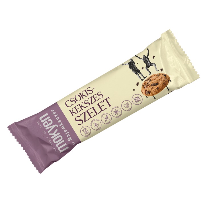Baton tip Cookie cu bucati de ciocolata 30g – Mokyen