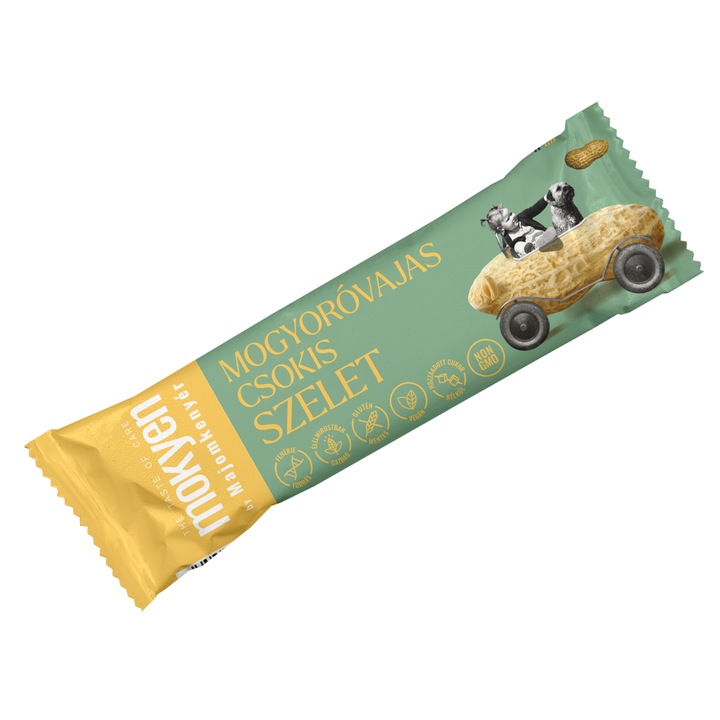 Baton cu unt de arahide 30g, Mokyen, fără gluten, vegan, 44, 4% cremă de arahide