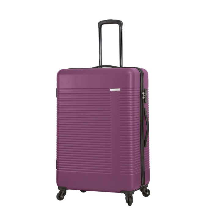 Troler mare Madisson SW56205, 77x49x30 cm, bagaj de cala, ABS, 4 roti 360°, mov