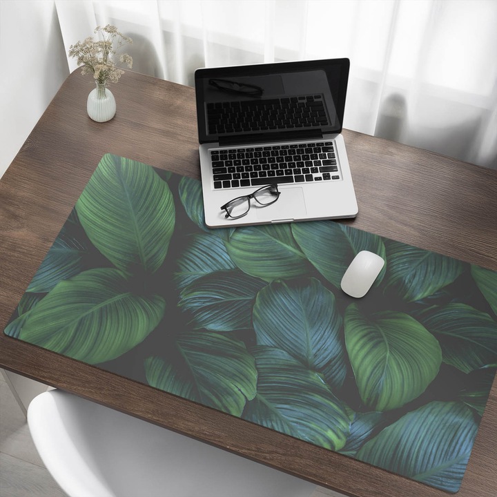 Подложка за мишка Tulup, 120x60см, модел тропически листа
