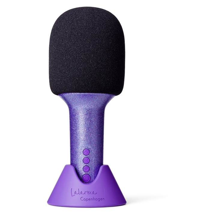 Детски микрофон, Lalarma Glitter Groove, блестящ лилав, 3 години+