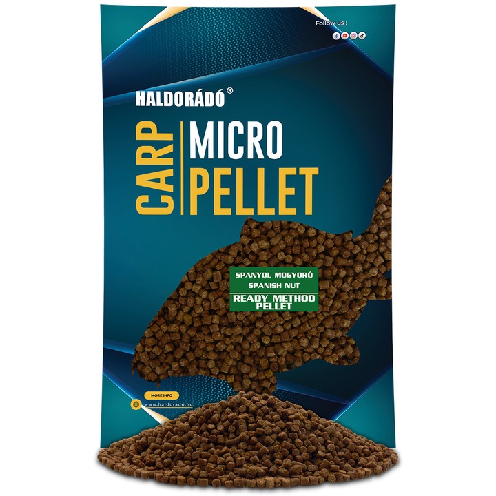 Пелети, Haldorado, Ready Method Pellet, 600гр, Испански фъстък