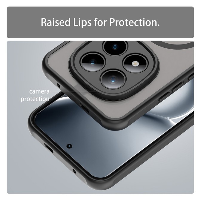 Husa Upzz® Halo Pentru Xiaomi Redmi Note 15 PRO PLUS 5G, Protectie Camere si Colturi, Super Rezistenta, Negru