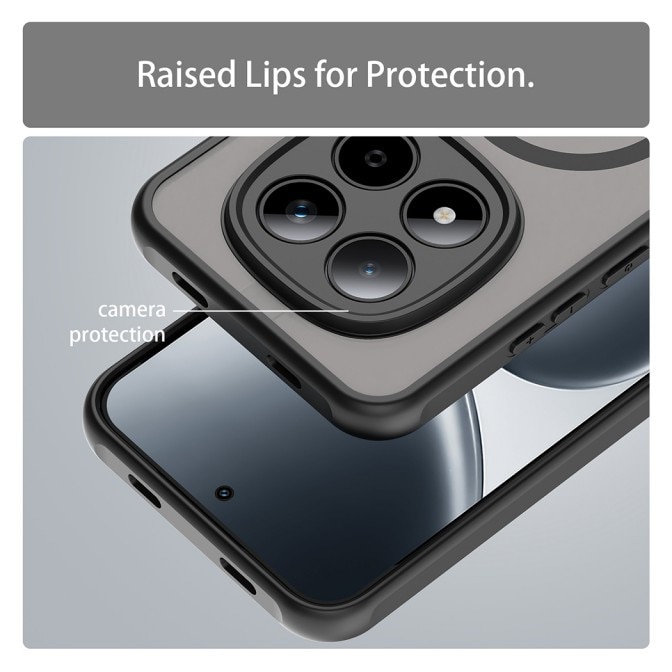 Husa Upzz® Halo Pentru Xiaomi Redmi Note 15 PRO 4G, Protectie Camere si Colturi, Super Rezistenta, Negru