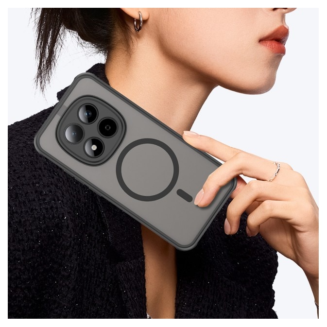 Husa Upzz® Halo Pentru Xiaomi Redmi Note 15 PRO 4G, Protectie Camere si Colturi, Super Rezistenta, Negru