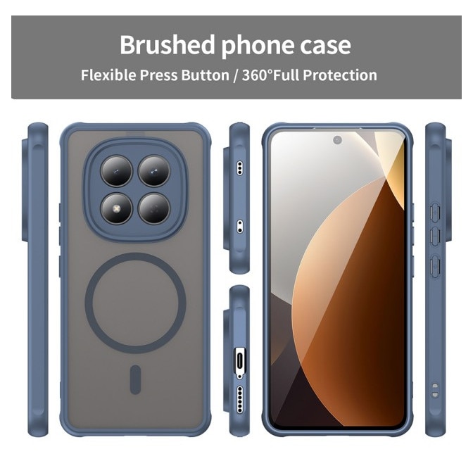 Husa Upzz® Halo Pentru Xiaomi Redmi Note 15 PRO 4G, Protectie Camere si Colturi, Super Rezistenta, Albastru Navy